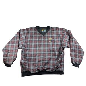 Vintage Forrester's Plaid Golf Jacket Men XL Ryder Cup Oak Hill V Neck USA Made